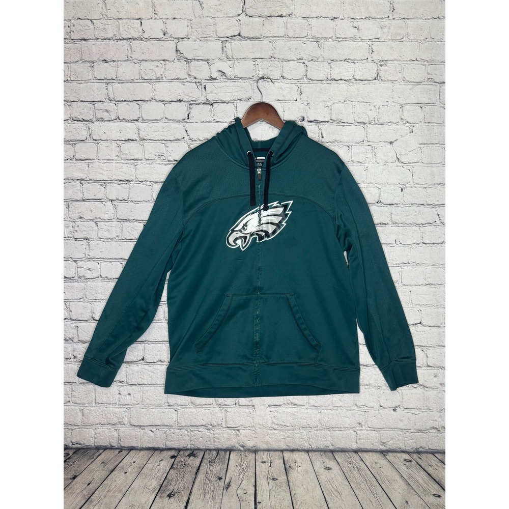 Philadelphia Eagles NFL Team Apparel Full Zip Hoodie Men's XL Green‎ Warm